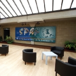 Panneau de la salle de la salle d'accueil du SPAF.